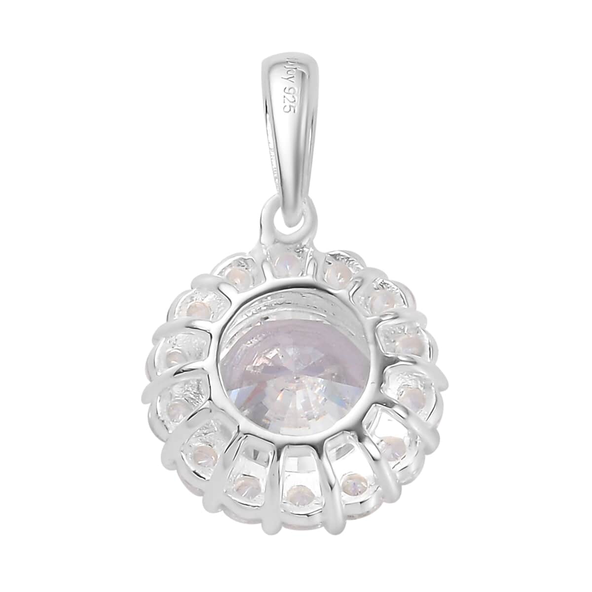 Simulated Diamond Pendant in Sterling Silver 4.25 ctw image number 3