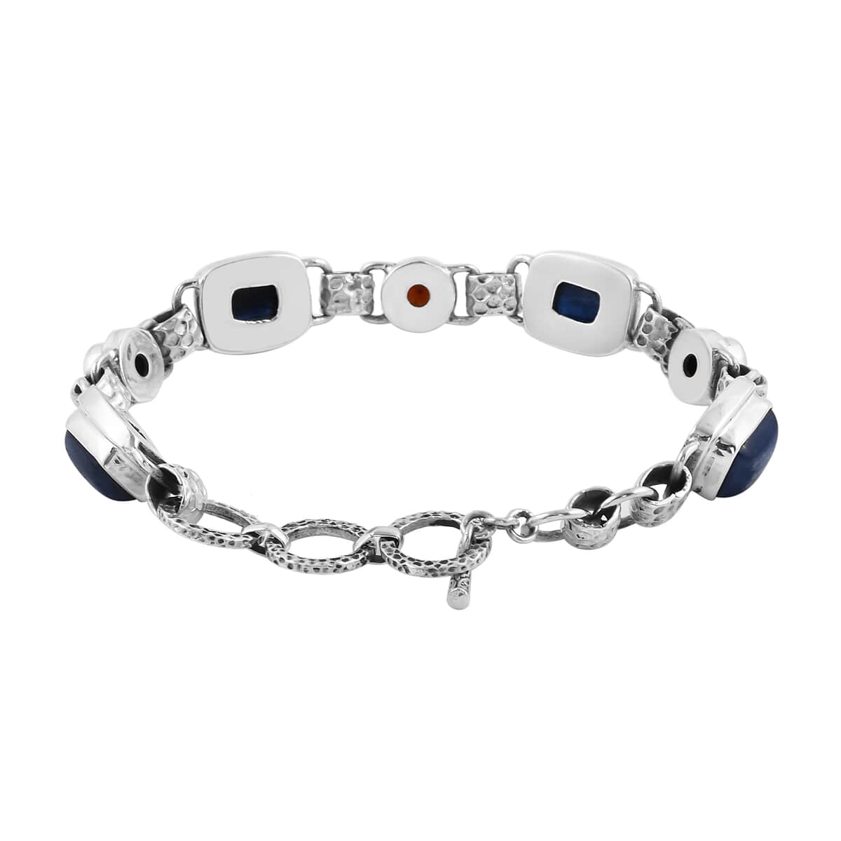 Bali Legacy Kyanite and Mozambique Garnet Bracelet in Sterling Silver (7.50 In) 26.10 ctw image number 2