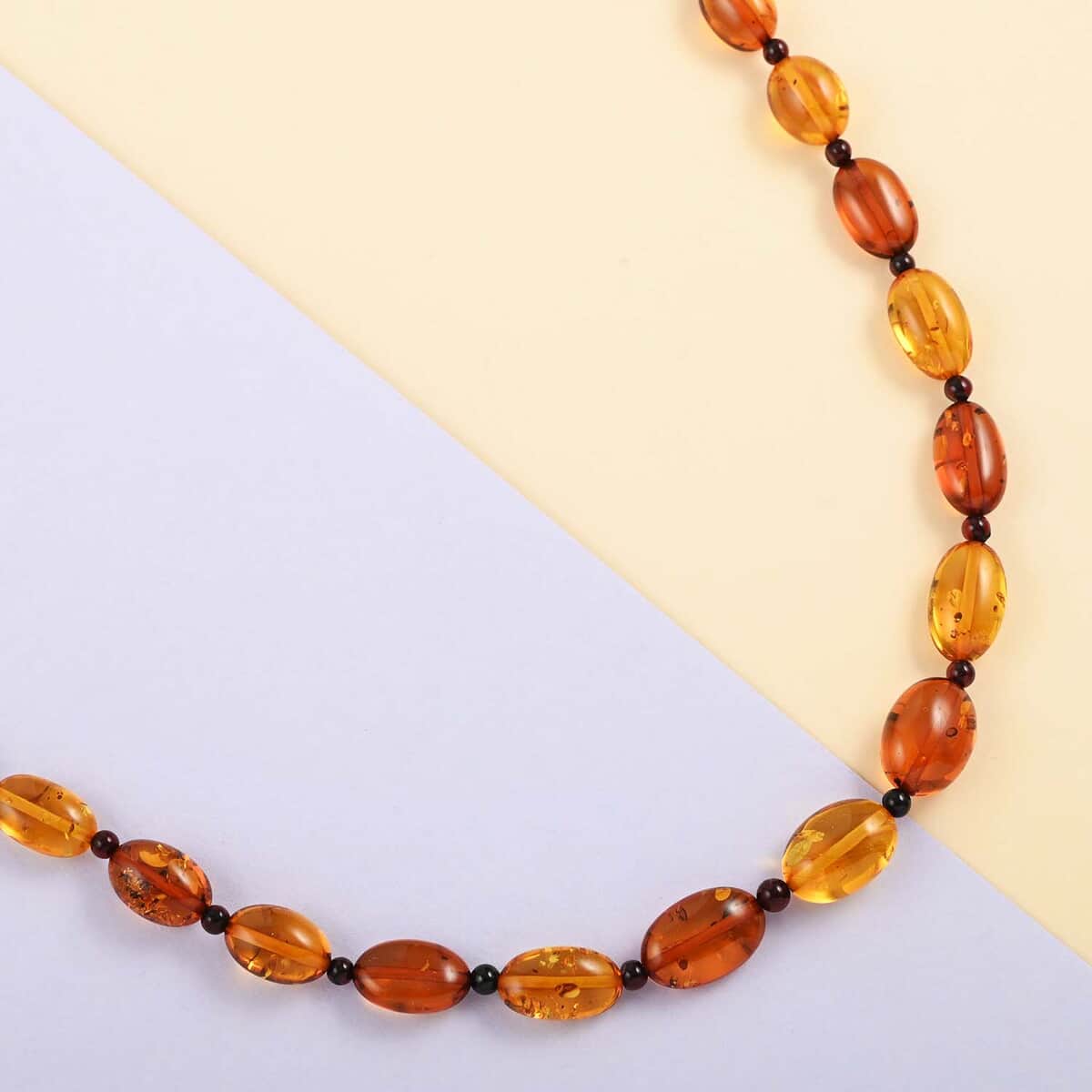 Baltic Amber Beaded Necklace 24 Inches image number 1