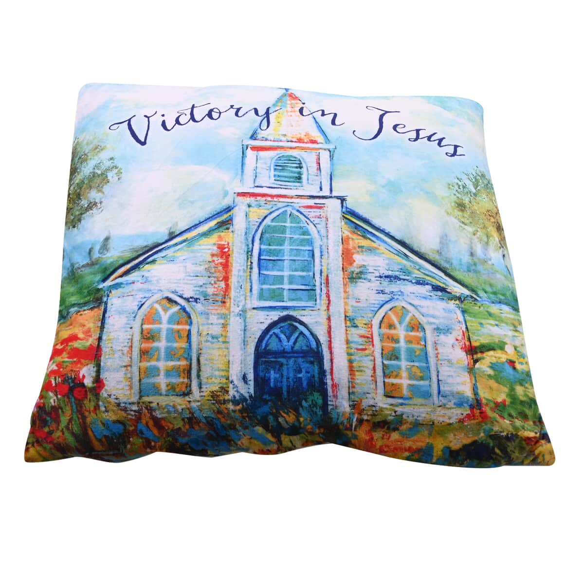 Roden Surplus Victory in Jesus Church Pillow (16"x16") image number 0