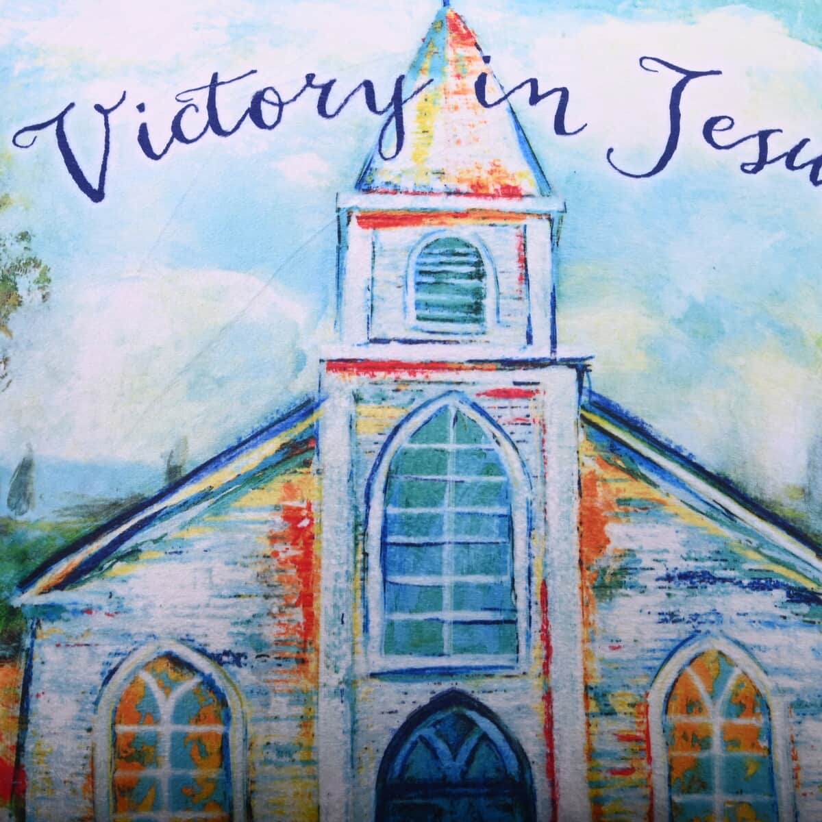 Roden Surplus Victory in Jesus Church Pillow (16"x16") image number 2