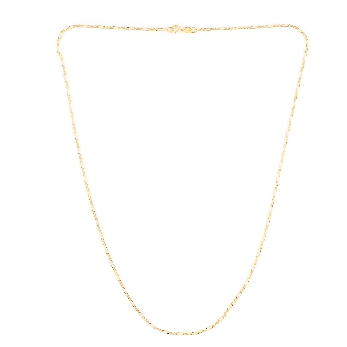 VEGAS CLOSEOUT DEAL Maestro Gold Collection Italian 14K Yellow Gold 1.55mm Figaro Chain Necklace 18 Inches 1.10 Grams image number 2