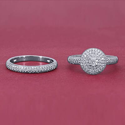 One Of A Kind IGI Certified Rhapsody 950 Platinum E-F VS Diamond Stackable Ring (Size 7.0) 8.30 Grams 1.00 ctw