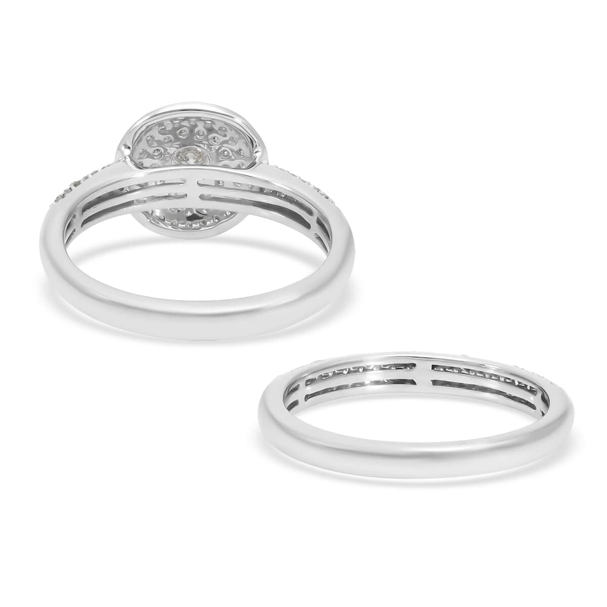 RHAPSODY 950 Platinum E-F VS Diamond Stackable Ring 8.30 Grams 1.00 ctw image number 4