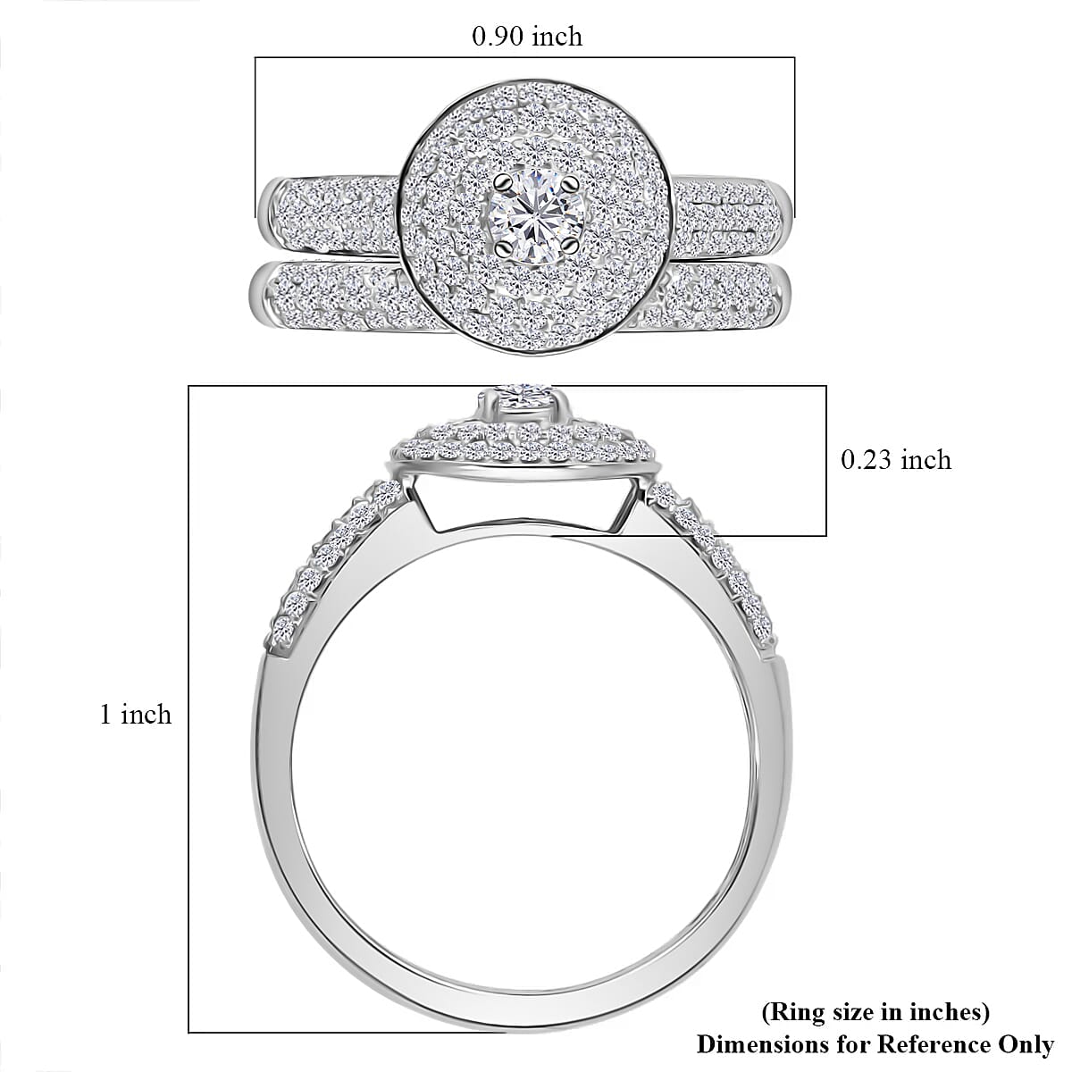One Of A Kind IGI Certified Rhapsody 950 Platinum E-F VS Diamond Stackable Ring (Size 8.0) 8.30 Grams 1.00 ctw image number 5