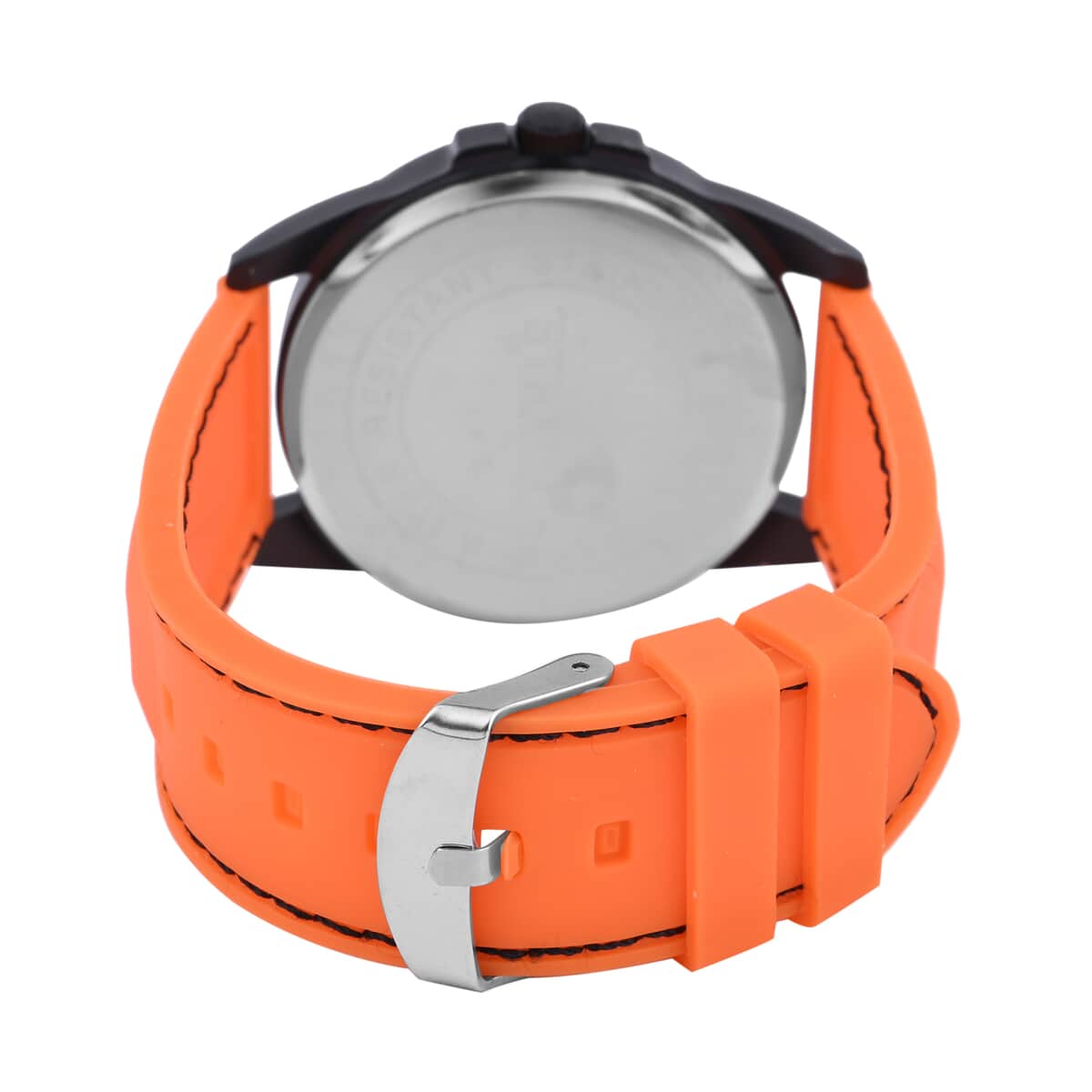 Strada Japanese Movement Sports Watch with Orange Silicone Strap image number 5