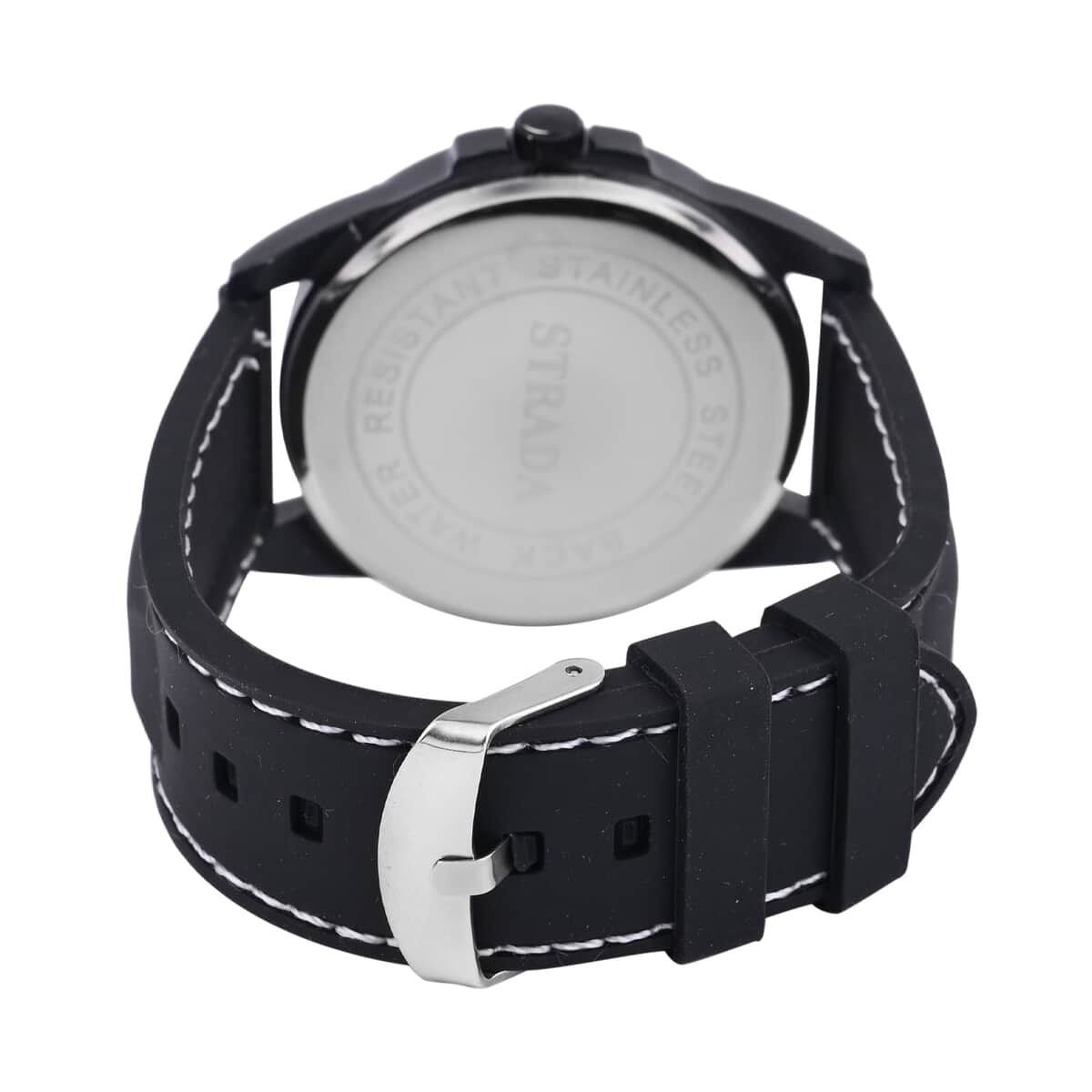 Strada Japanese Movement Sports Watch with Black Silicone Strap image number 5