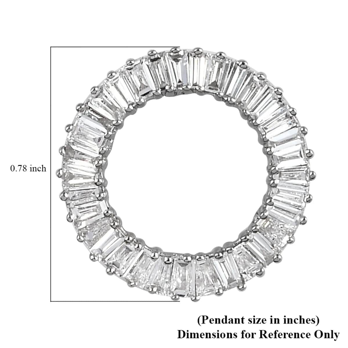 Rhapsody 950 Platinum E-F VS Diamond Circle Pendant, Platinum Pendant, Diamond Pendant 0.50 ctw image number 6