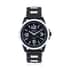 Strada Japanese Movement Railway Track Pattern Watch with Black Silicone Strap image number 0