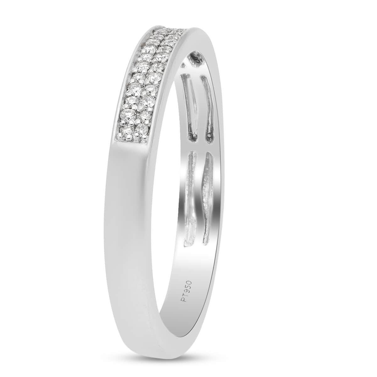RHAPSODY IGI Certified 950 Platinum E-F VS Diamond Ring (Size 6.0) 5 Grams 0.18 ctw image number 3