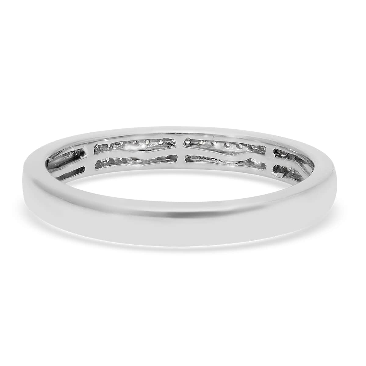 RHAPSODY IGI Certified 950 Platinum Diamond (E-F, VS) Ring (Size 9.0) (5 g) 0.18 ctw image number 4