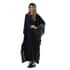 Tamsy Black Label - Lux Stretch Velvet Kaftan with Lace in Black - One Size Fits Most image number 2