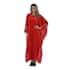 Tamsy Black Label - Lux Stretch Velvet Kaftan with Lace in Red - One Size Fits Most image number 0