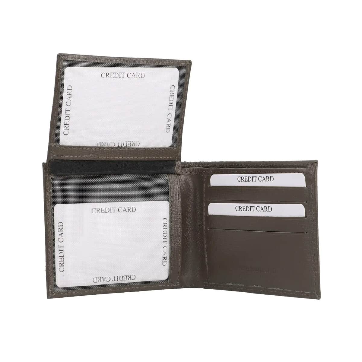 UNION CODE Taupe Genuine Leather RFID Bi Fold Men's Wallet | Leather Card Holder Travel Wallet | Leather Purse for Men image number 5