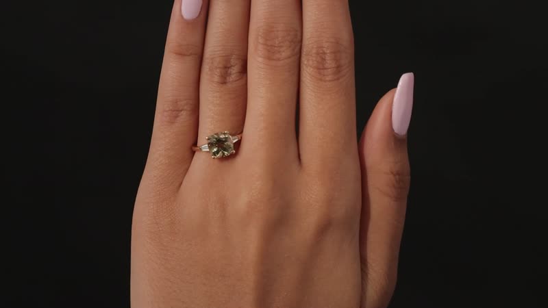 Iliana 18K Yellow Gold AAA Turkizite and G-H SI Diamond Ring 2.65 ctw