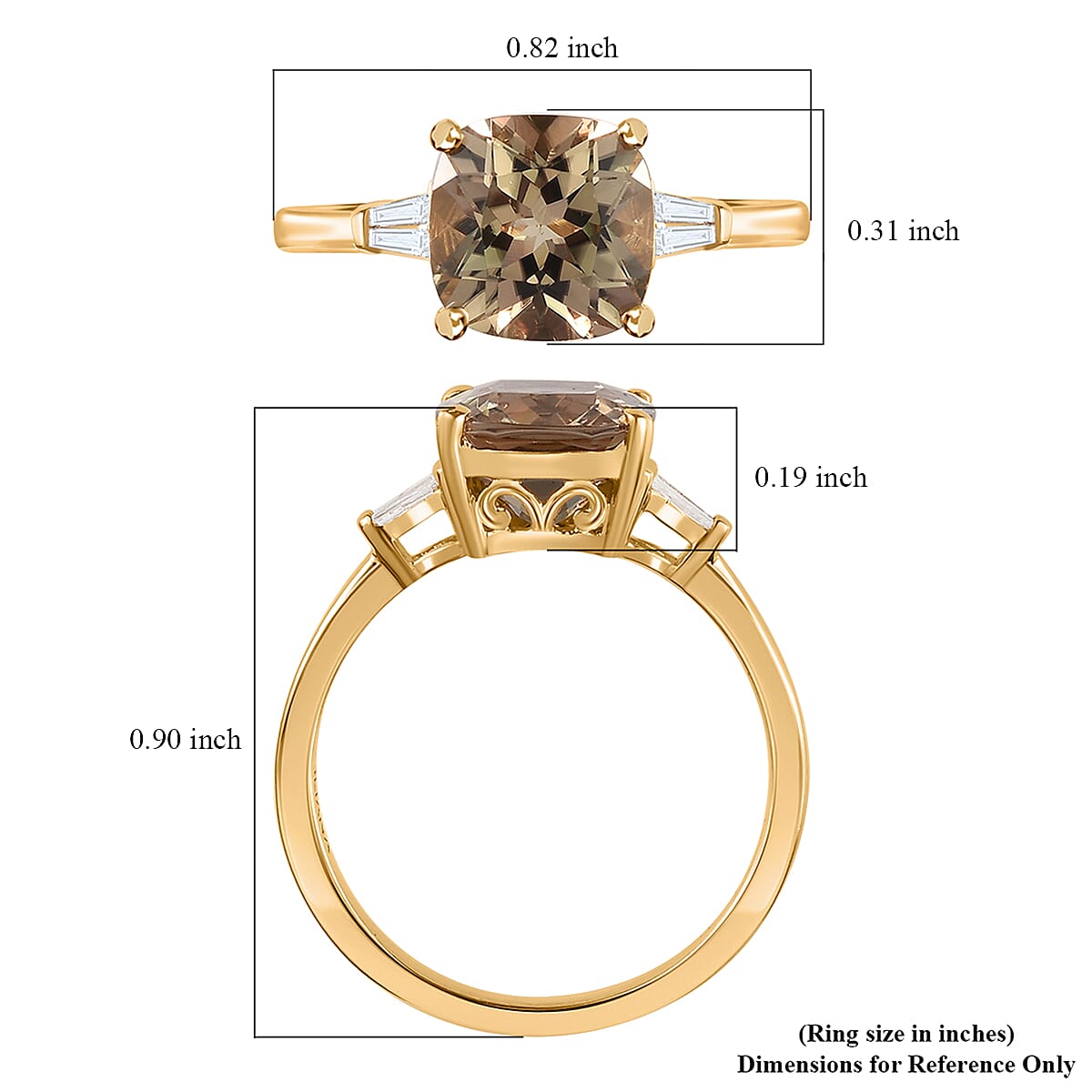 Iliana 18K Yellow Gold AAA Turkizite and G-H SI Diamond Ring 2.65 ctw