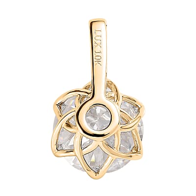 Luxoro 10K Yellow Gold Moissanite Pendant, Solitaire Pendant, Solitaire Gold Pendant, Wedding Gifts For her 4.65 ctw