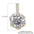 LUXORO 10K Yellow Gold Moissanite VS EF Solitaire Pendant 4.65 ctw image number 6