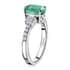 Rhapsody 950 Platinum AAAA Ethiopian Emerald and E-F VS Diamond Ring (Size 8.0) 5.40 Grams 1.90 ctw image number 3
