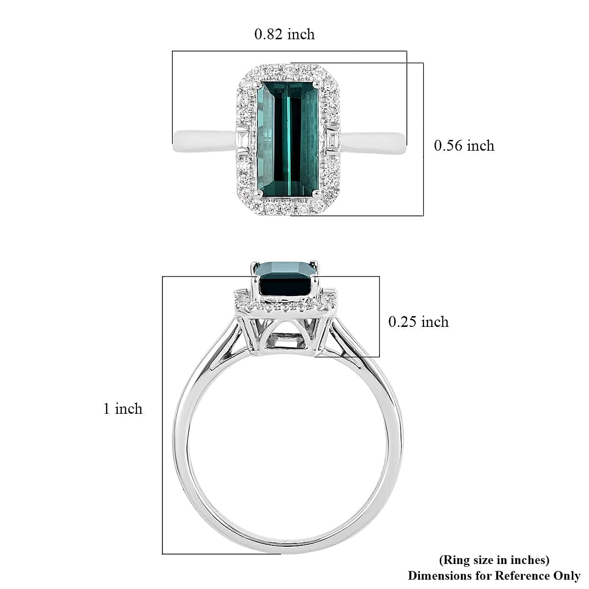 Certified and Appraised Rhapsody AAAA Monte Belo Indicolite and E-F VS Diamond 1.70 ctw Halo Ring in 950 Platinum (Size 7.0) 5.20 Grams