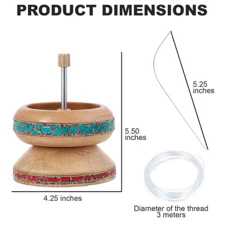 Buy Seed Bead Spinner with Big Eye Beading Needle, Clay Bead Spinner Kit Waist  Beads Kit for Jewelry Making Bracelet Maker Stringing Pinewood Wooden  Crafting at ShopLC.