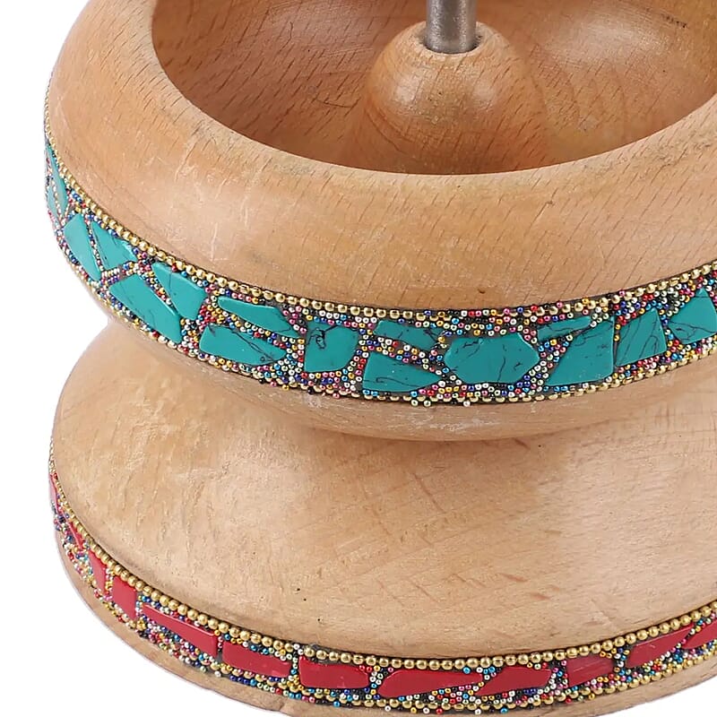 Seed Bead Spinner with Big Eye Beading Needle, Clay Bead Spinner Kit Waist Beads Kit for Jewelry Making Bracelet Maker Stringing Pinewood Wooden Crafting