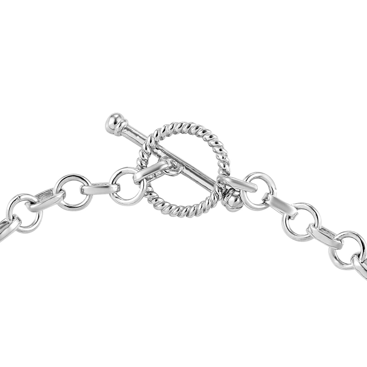 Arizona Anthill Garnet Toggle Clasp Bracelet in Platinum Over Sterling Silver (8.00 In) 8.85 Grams 5.25 ctw image number 3
