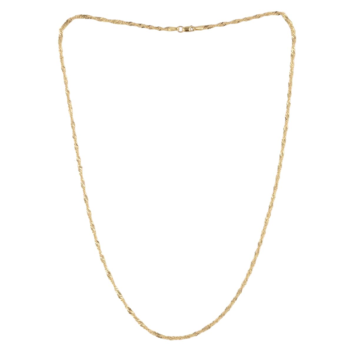 Maestro Gold Collection Italian 14K Yellow Gold 0.70mm Singapore Necklace 20 Inches 2 Grams image number 2