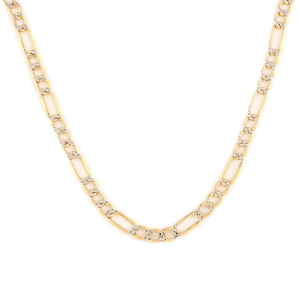 10K Yellow Gold 4mm Figaro Necklace 20 Inches 6.40 Grams image number 0