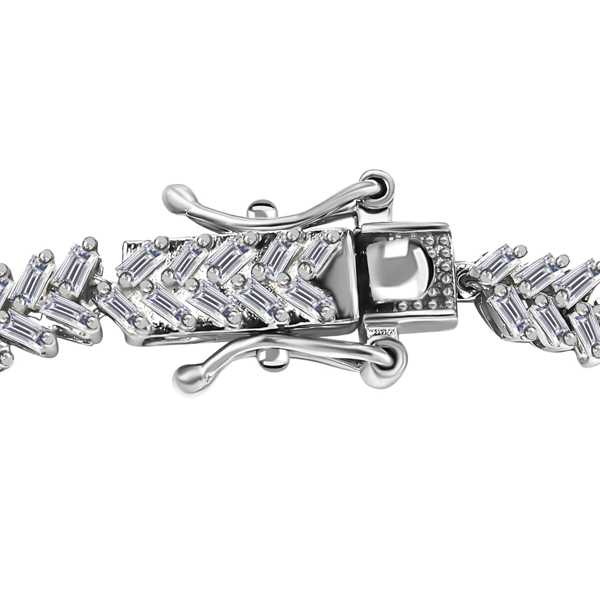 Diamond Cluster Bracelet in Platinum Over Sterling Silver (7.25 In) 8.50 Grams 3.00 ctw image number 3