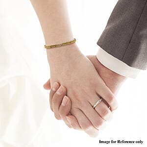 Yellow Diamond Cluster Bracelet in Rhodium and Platinum Over Sterling Silver (7.25 In) 3.00 ctw