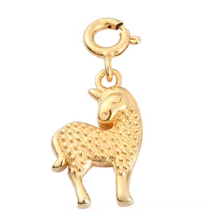 Vermeil Yellow Gold Over Sterling Silver Unicorn Charm image number 0