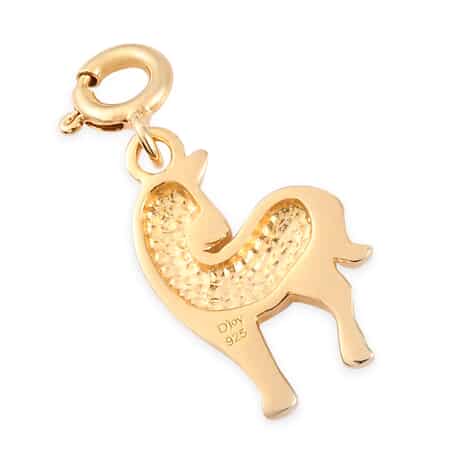 Vermeil Yellow Gold Over Sterling Silver Unicorn Charm image number 4