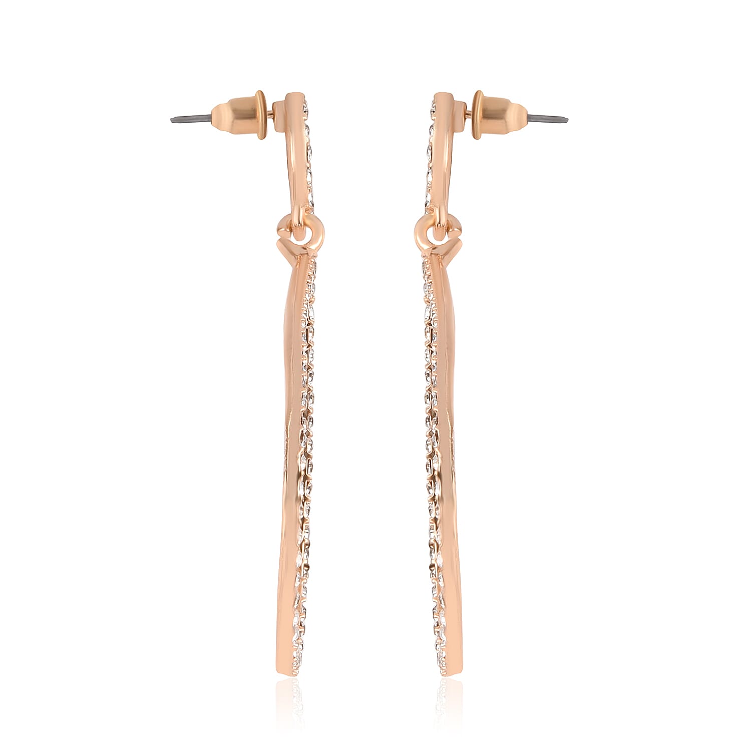Austrian Crystal Drop Earrings in Goldtone