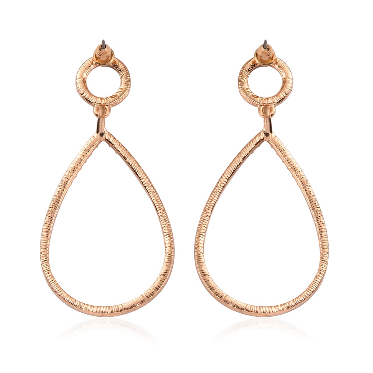 Austrian Crystal Drop Earrings in Goldtone image number 4