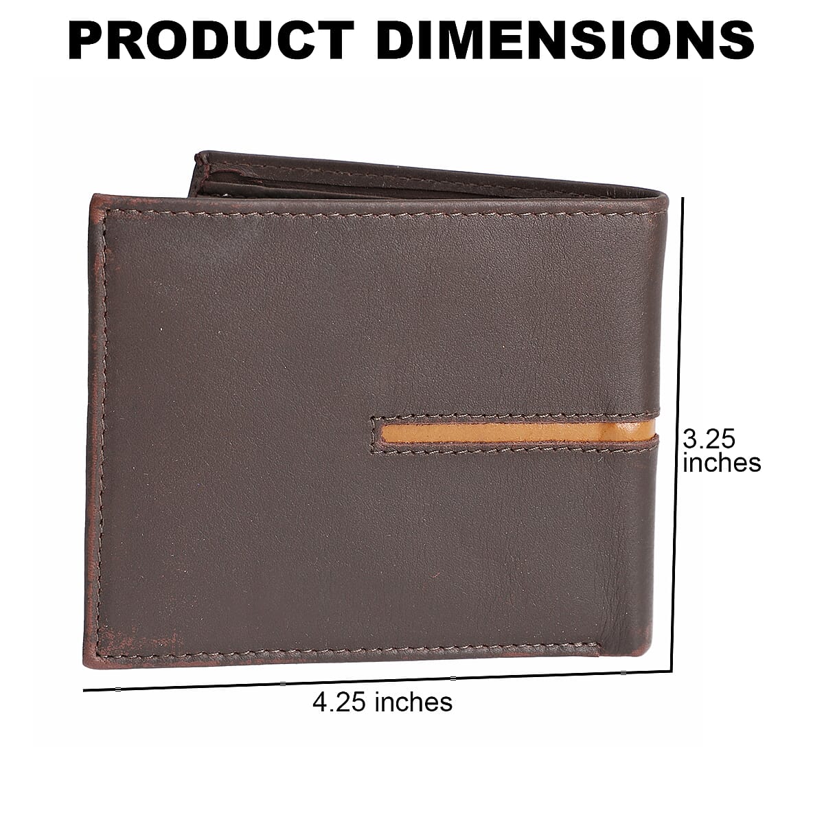Union Code Brown Genuine Leather Bi Fold Men's RFID Wallet image number 3