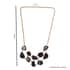 Black Resin Layered Statement Necklace 18.50 Inches in Rosetone image number 4