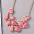 Pink Resin Layered Statement Necklace 18.50 Inches in Rosetone image number 1