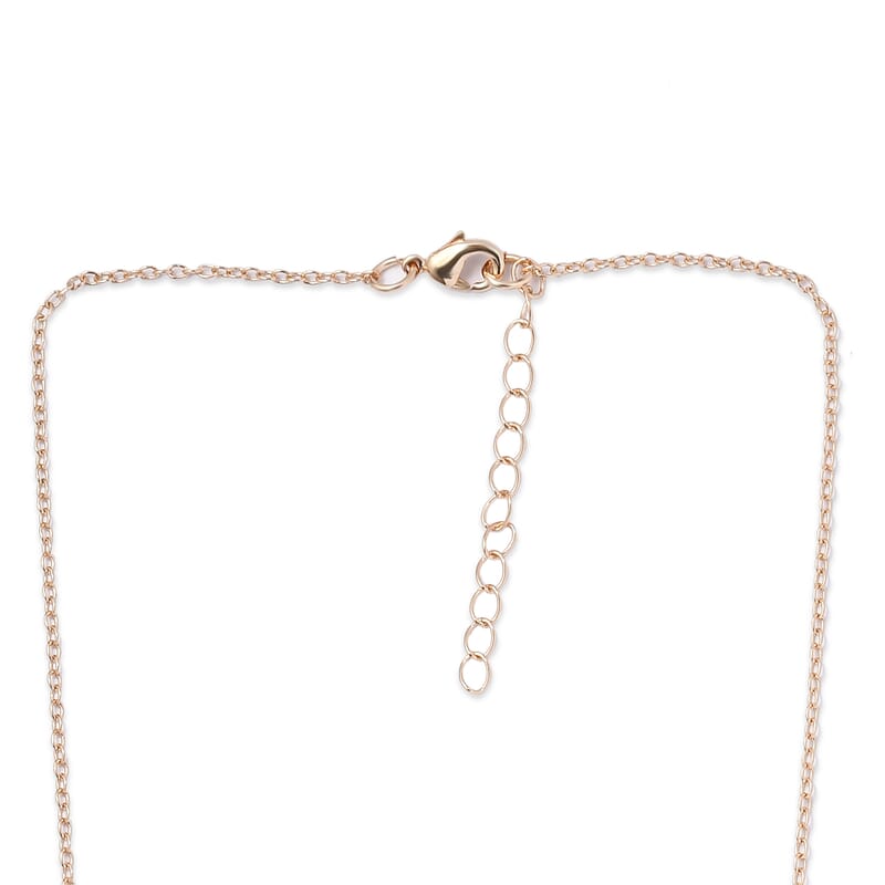 Beige Resin Statement Necklace 17-20 Inches in Goldtone