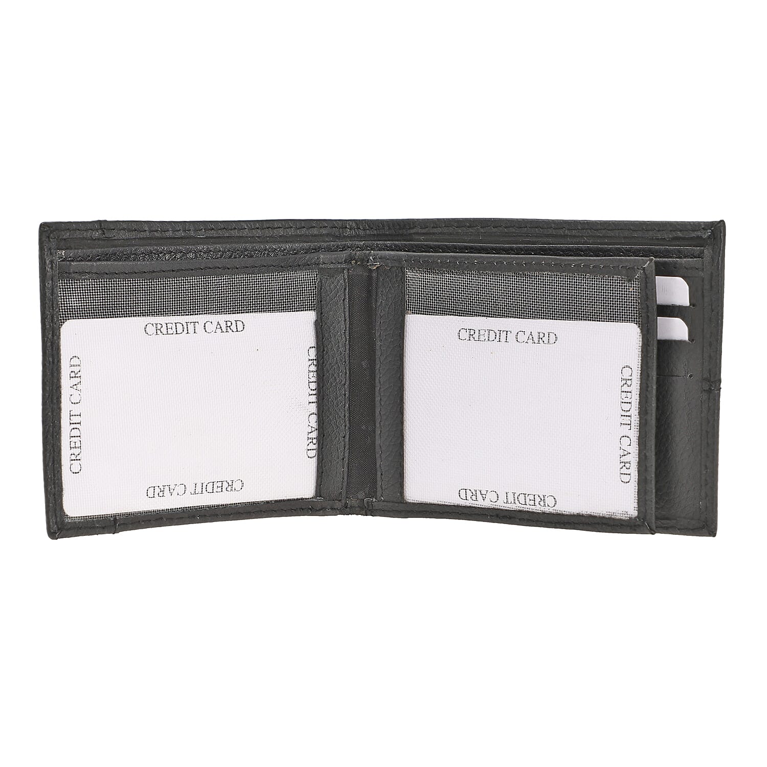 Union Code Black Genuine Leather RFID Protected Slim Minimalist Bi-Fold Men's Wallet