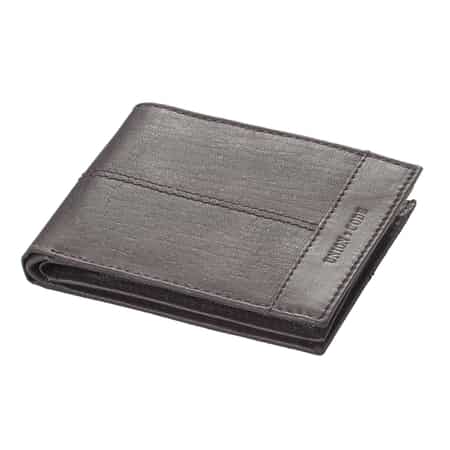 Union Code Plum Genuine Leather RFID Protected Slim Minimalist Bi-Fold Men's Wallet image number 0