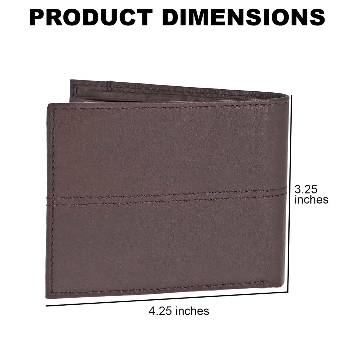 Union Code Plum Genuine Leather RFID Protected Slim Minimalist Bi-Fold Men's Wallet image number 3