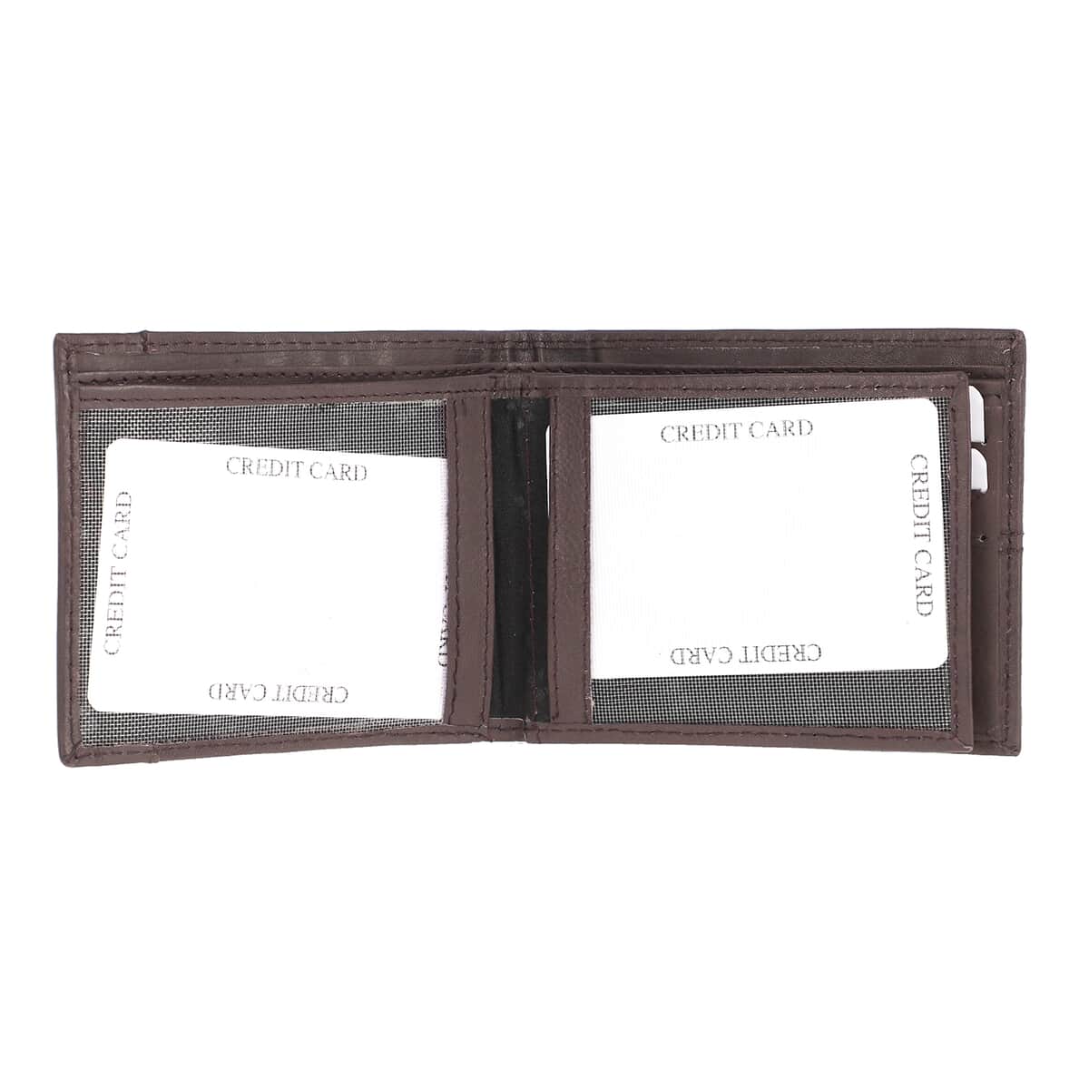 Union Code Plum Genuine Leather RFID Protected Slim Minimalist Bi-Fold Men's Wallet image number 5