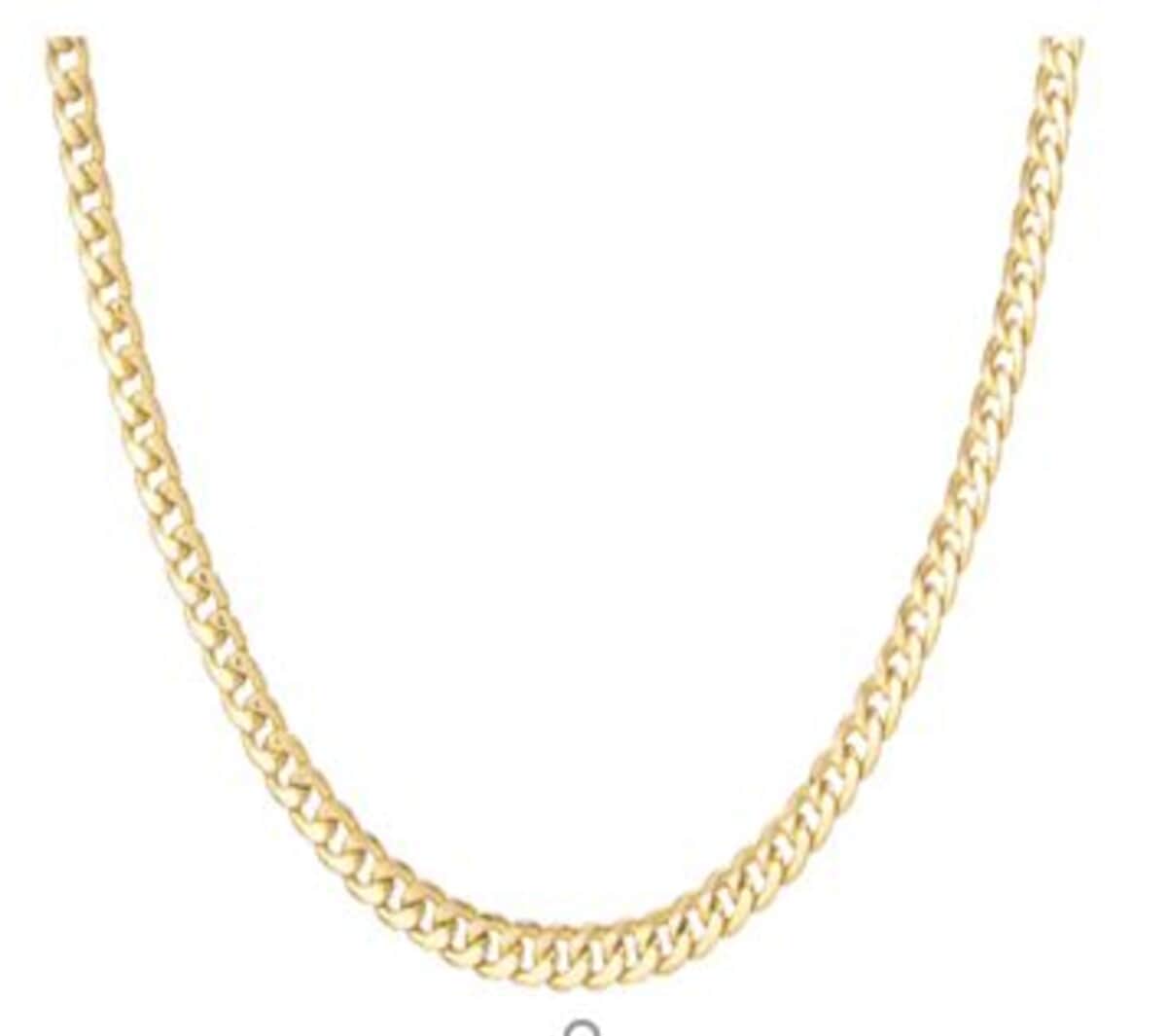 10K Yellow Gold 3.5mm Curb Necklace 20 Inches 6.50 Grams image number 0