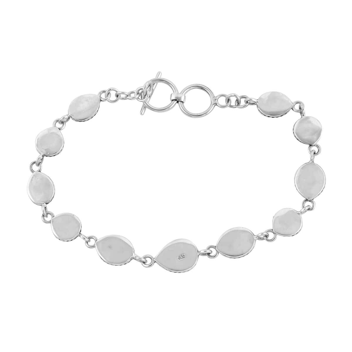 DOORBUSTER BALI LEGACY Polki Diamond Toggle Clasp Bracelet in Sterling Silver (7.00 In) (20 g) 5.00 ctw image number 2