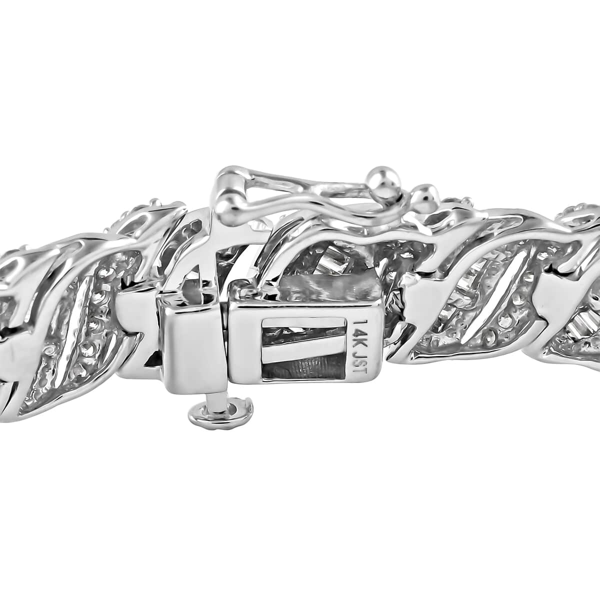 NY Closeout 14K White Gold Diamond I-G, SI Tennis Bracelet (7.00 In) 16.30 Grams 3.00 ctw image number 3
