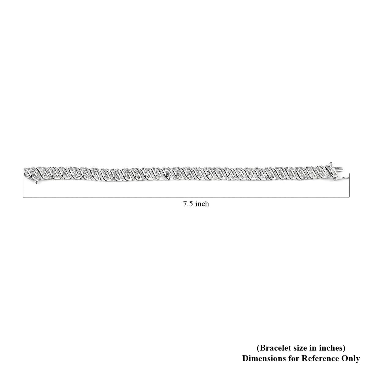 NY Closeout 14K White Gold Diamond I-G, SI Tennis Bracelet (7.00 In) 16.30 Grams 3.00 ctw image number 4