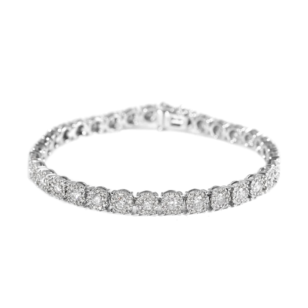 One Of A Kind NY Closeout 10K White Gold G-H I1 Diamond Tennis Bracelet (7.00 In) 13.60 Grams 5.00 ctw image number 0
