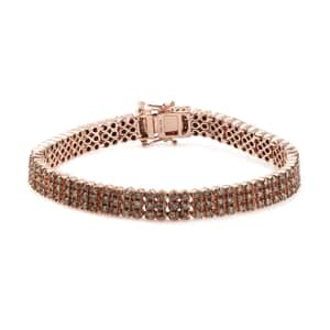 Uncut Natural Pink Diamond Tennis Bracelet