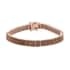 Natural Champagne Diamond 2 Row Bracelet in Vermeil Rose Gold Over Sterling Silver (7.25 In) 5.00 ctw image number 0